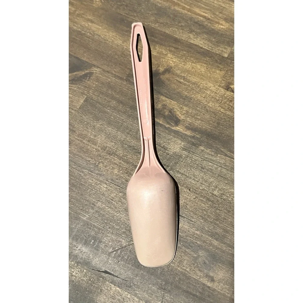 Vintage KING KRAFT Serving Spoon Nylon Plastic Cooking Utensil Mauve Pink 11